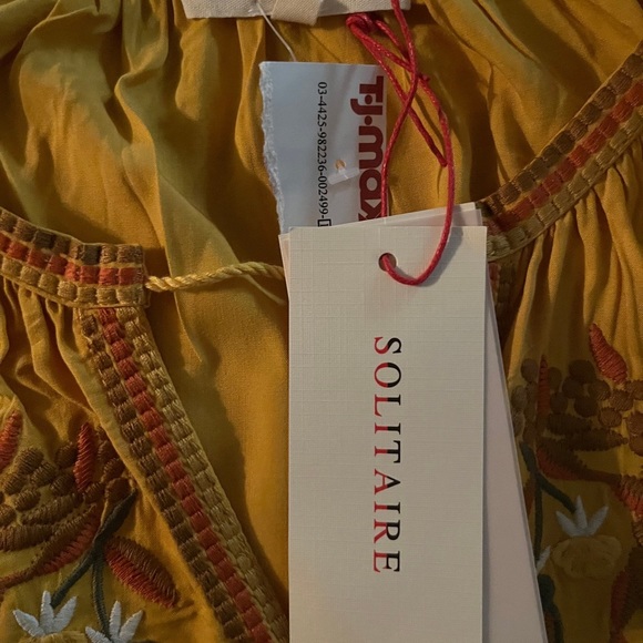 Solitare • Small • Boho • Yellow/Brown • Floral • Bird • Embroidery • Blouse - Picture 10 of 10